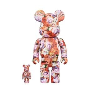 Bearbrick Mika Ninagawa Rose Figure 100% & 400% Set (2017) Medicom Toy Urban Art